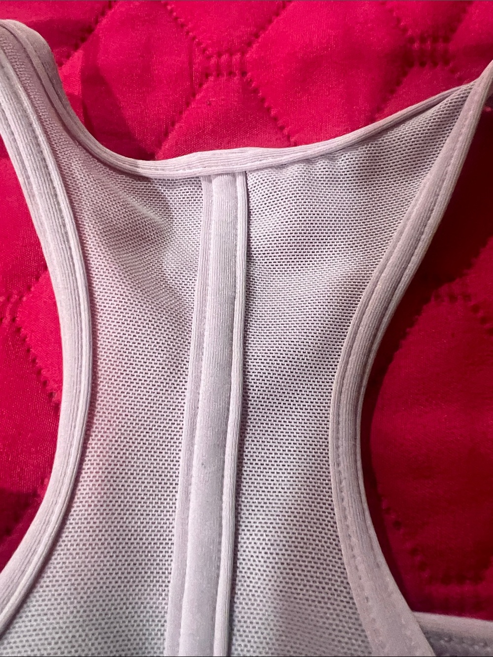 adidas Light Mauve Racerback Sports Bra with Wide Underband - Picture 11 of 12